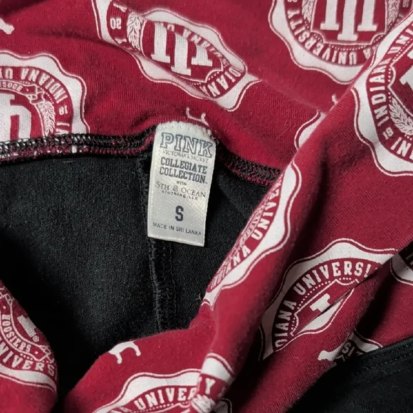 Indiana University Pink Black Leggings - Picture 5 of 8
